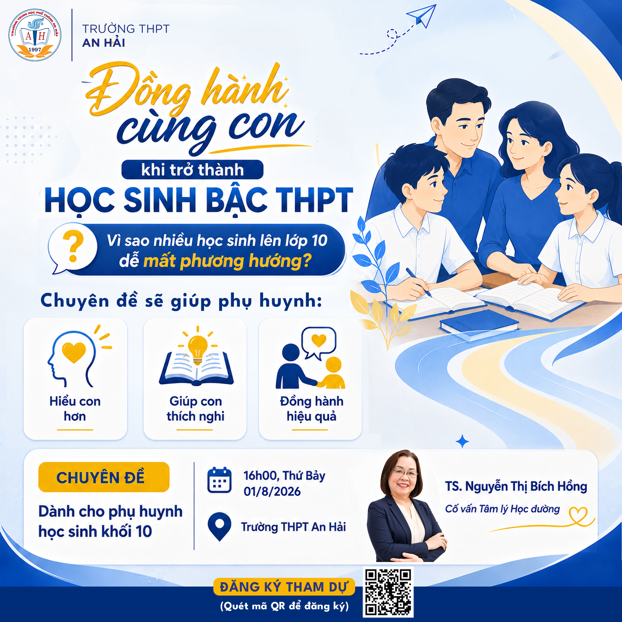 Đồng hành cùng con khi trở thành học sinh Bậc THPT